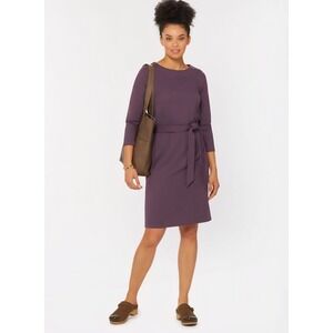 Duluth Trading Co Womens Ponte Pro Knit Purple Dress Comfort Effortless Sz M
